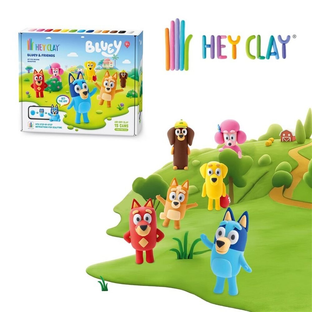 JUEGO HEY CLAY BLUEY Y SUS AMIGOS SET 6 FIGURAS (15 BOTES) | 1 UNIDADES | (LUDILO) Imagen principal del producto
