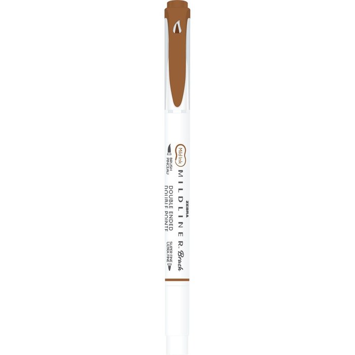 Rotulador Zebra Mildliner Doble Punta Pincel Warm Marron | Zebra Pen | Pack 10 Unidades Imagen principal del producto