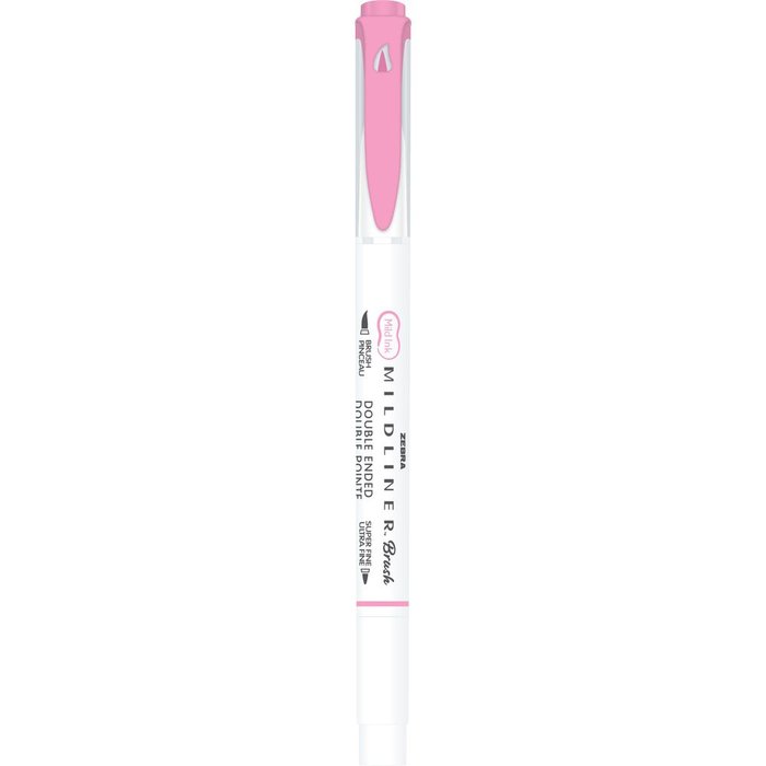 Rotulador Zebra Mildliner Doble Punta Pincel Fluor Rosa | Zebra Pen | Pack 10 Unidades Imagen principal del producto