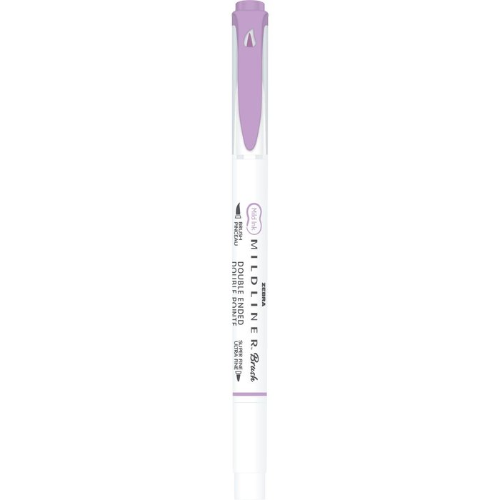Rotulador Zebra Mildliner Doble Punta Pincel Violeta | Zebra Pen | Pack 10 Unidades Imagen principal del producto