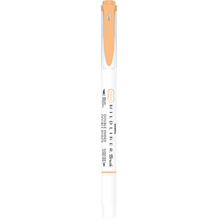 Rotulador Zebra Mildliner Doble Punta Pincel Fluor Naranja