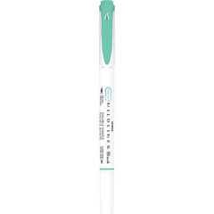Rotulador Zebra Mildliner Doble Punta Pincel Verde Agua | Zebra Pen | Pack 10 Unidades