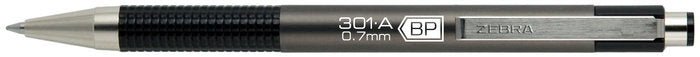 Bolígrafo Zebra 301A Retractable 0,7 mm Gris