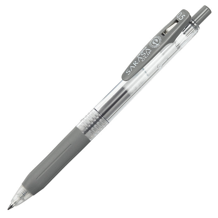 BOLIGRAFO ZEBRA SARASA GEL CLIP 0,5 GRIS | 12 UNIDADES | (ZEBRA PEN)