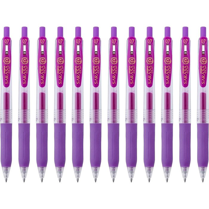 BOLIGRAFO ZEBRA SARASA CLIP GEL 0,7MM VIOLETA | 12 UNIDADES | (ZEBRA PEN) Imagen principal del producto
