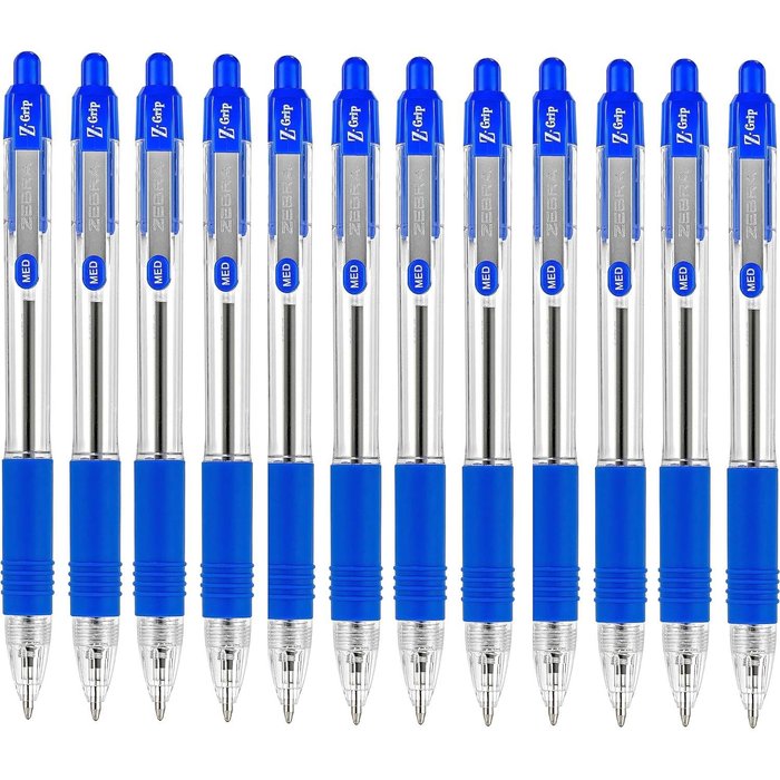 BOLIGRAFO ZEBRA Z-GRIP 1,0 AZUL | 12 UNIDADES | (ZEBRA PEN)