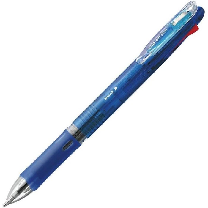 BOLIGRAFO ZEBRA CLIP ON SLIM 4 COLORES 0,7 AZUL | 10 UNIDADES | (ZEBRA PEN) Imagen principal del producto