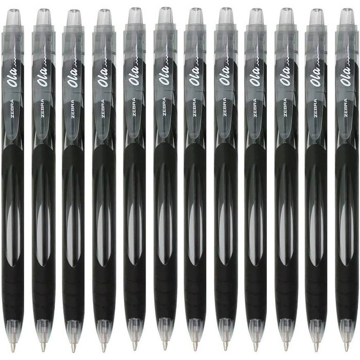 BOLIGRAFO ZEBRA OLA 1,0 NEGRO | 12 UNIDADES | (ZEBRA PEN)