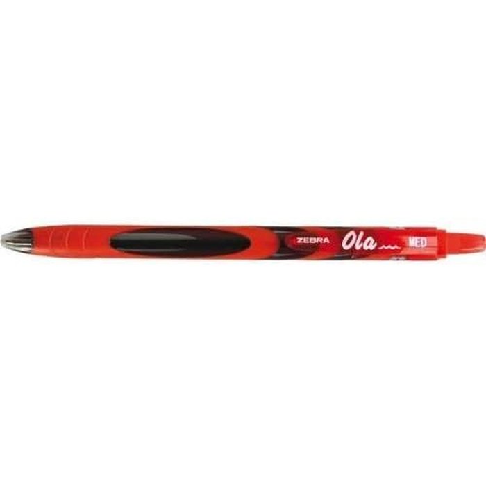 BOLIGRAFO ZEBRA OLA 1,0 ROJO | 12 UNIDADES | (ZEBRA PEN) Imagen principal del producto