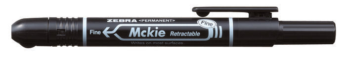 Rotulador Permanente Zebra Mckie Retractil Negro | Zebra Pen | Pack 10 Unidades Imagen principal del producto