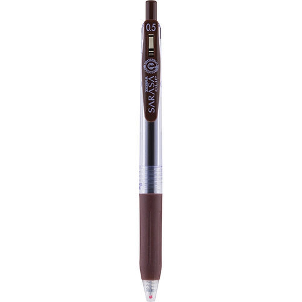 Bolígrafo Zebra Sarasa Gel 0,5 mm marrón, pack 10 unidades
