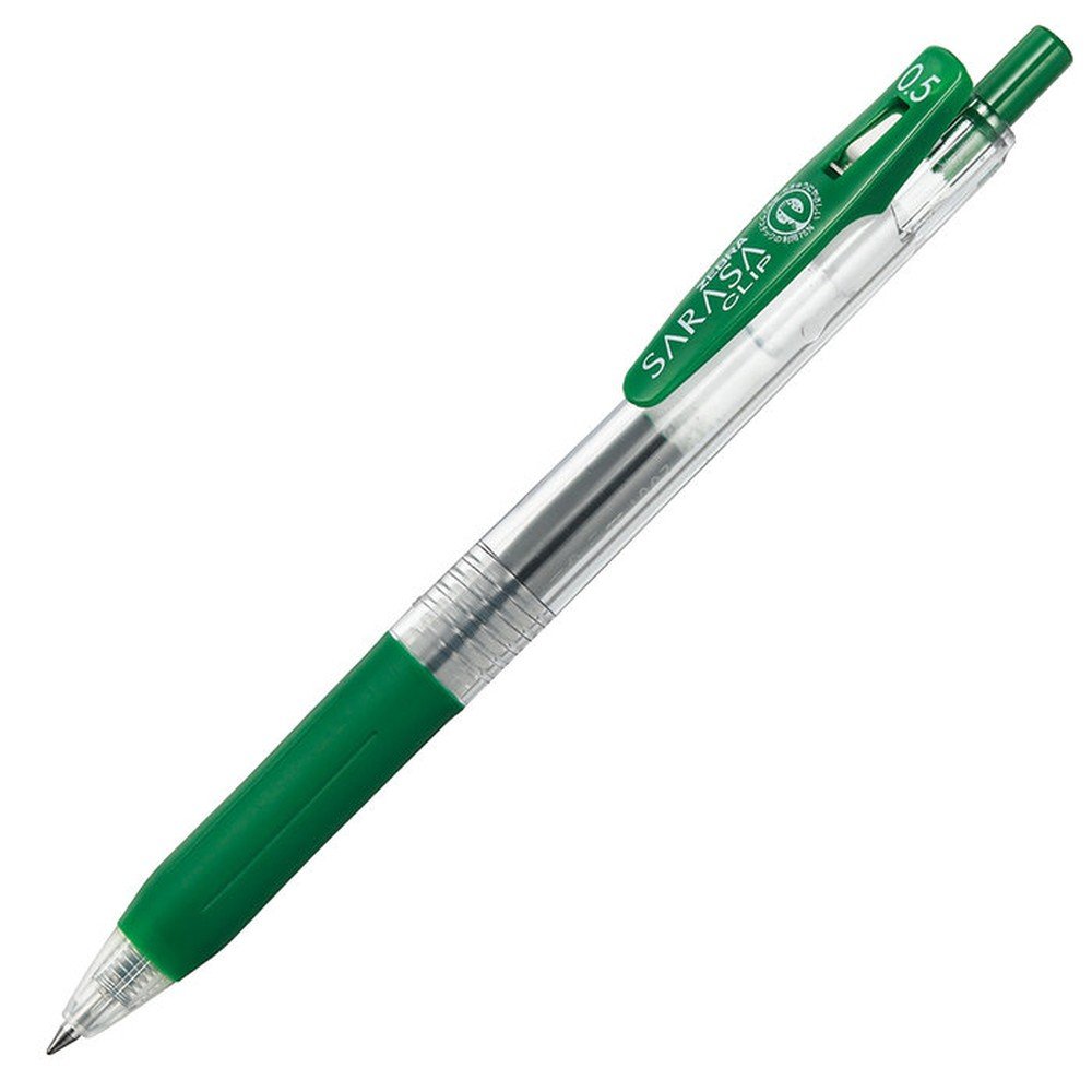 Bolígrafo Zebra Sarasa Gel Clip 0,5 Verde Oscuro