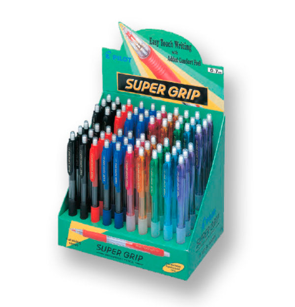 Exp 60 Portaminas Pilot H-187 Supergrip 0,7mm Surtido