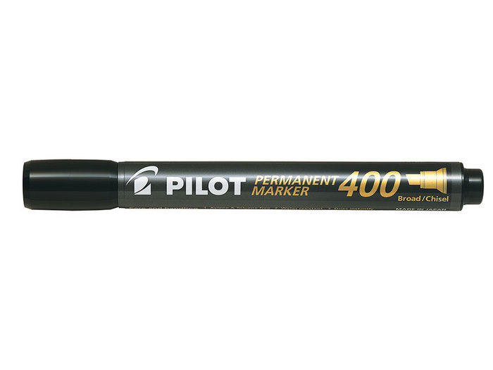 Rotulador Permanente Punta Biselada Sca-400 Negro | Pilot | Pack 12 Unidades