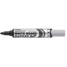 Rotulador Maxiflo Para Pizarra Blanca Punta Gruesa Negro | Pentel | Pack 12 Unidades
