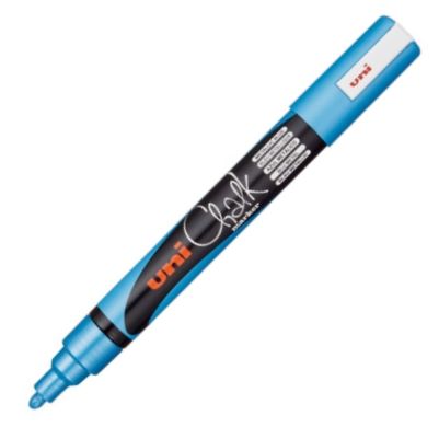 Rotulador Tiza Liquida Azul Claro Uni-chalk Marker Pwe