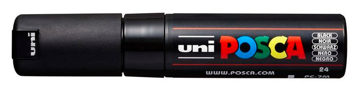 Marcador uni-posca pc7m color negro punta 4,5-5,5mm