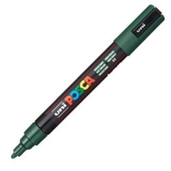 Marcador Uni-Posca PC5M Verde Inglés para cartelería