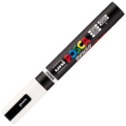 Marcador uni-Posca brush blanco marca Posca para cartelería