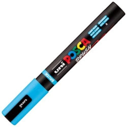 Marcador Uni-Posca Brush Punta 1-4mm Azul Claro Marca Posca