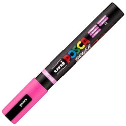 Marcador Rosa Uni-Posca Brush para cartelería Posca