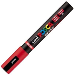 Marcador Rojo Uni-Posca Brush Punta 1-4mm Marca Posca