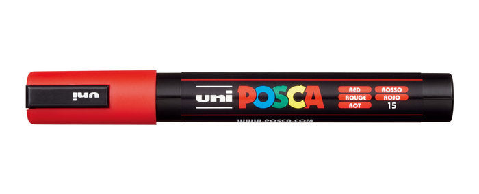 marcador uni posca pc-m5 color rojo punta 1,8-2,5mm Imagen principal del producto