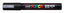 marcador uni posca pc-m5 color plata punta 1,8-2,5mm