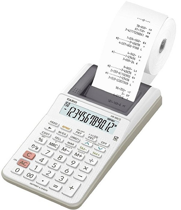Calculadora impresora HR-8RCE blanca Casio