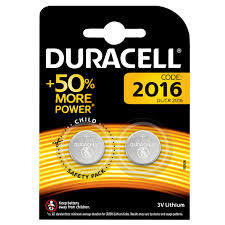 Pila botón litio Duracell CR2016 3V blister 2 unidades