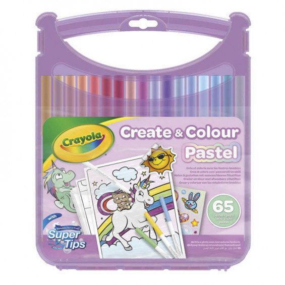 Maletín Rotuladores Lavables 65 Piezas Colores Pastel Crayola Maletines Imagen principal del producto