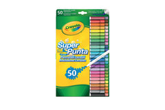 Rotulador Crayola Super Punta Lavables 50 Colores Surtidos | Crayola | Pack 1 Unidades
