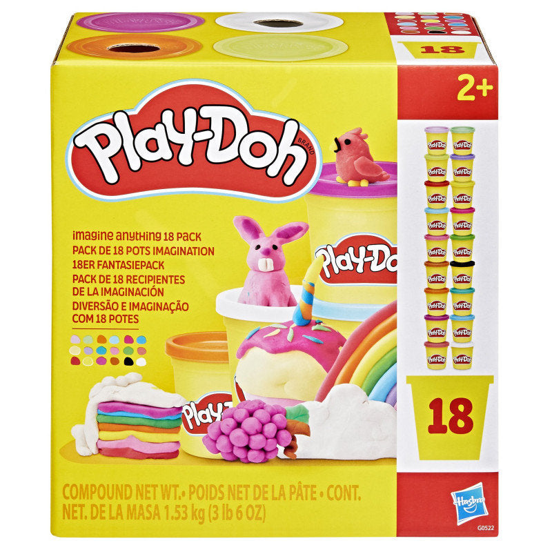 PLAY-DOH PACK 18 BOTES IMAGINE ANYTHING +2 | HASBRO PLAY DOH | 1 UNIDAD | 5010996316929 Imagen principal del producto