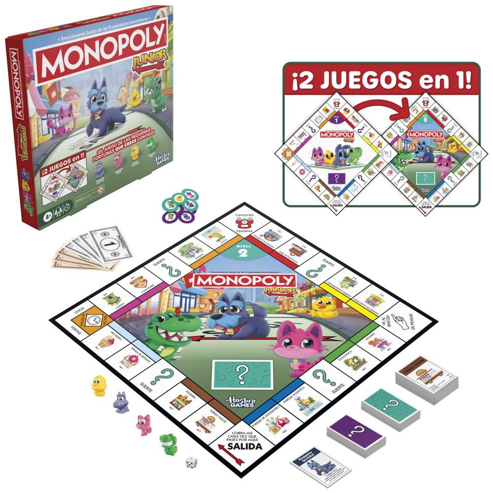Monopoly Junior 2 juegos en 1 - Hasbro Gaming