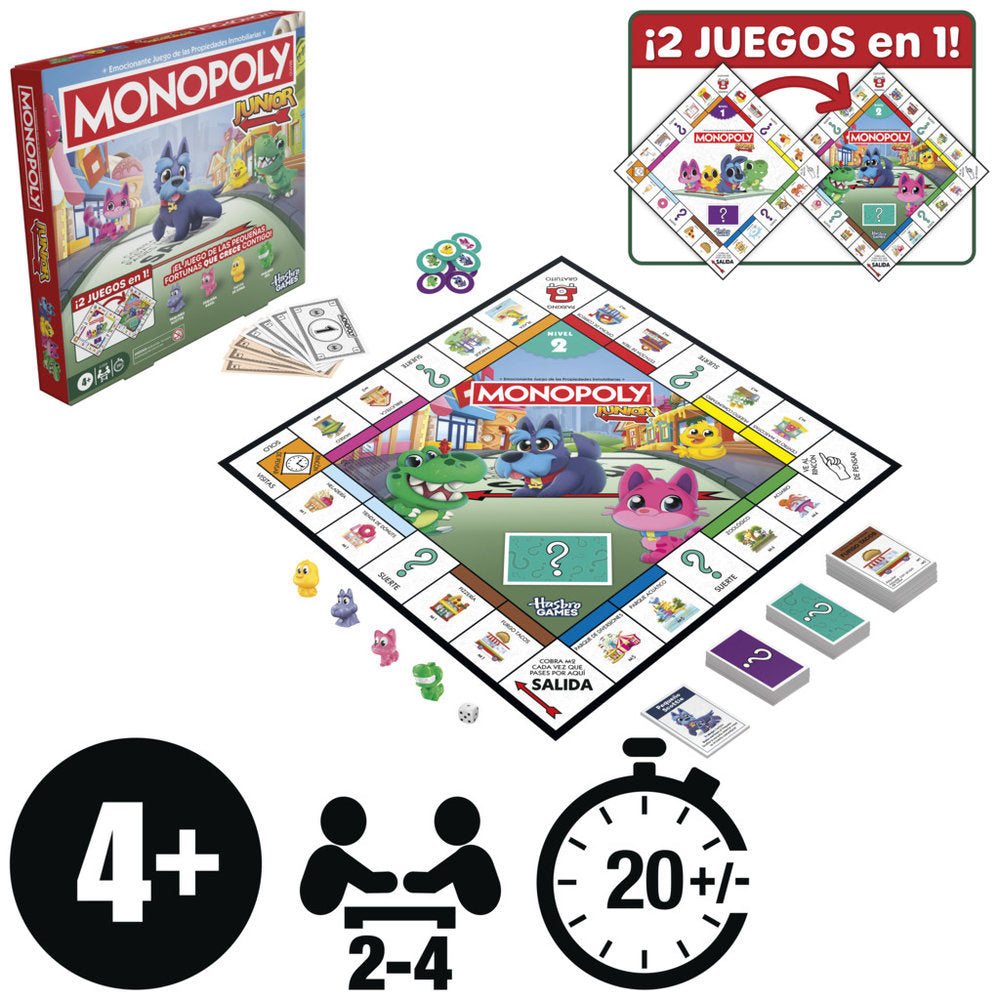 Monopoly Junior 2 juegos en 1 - Hasbro Gaming