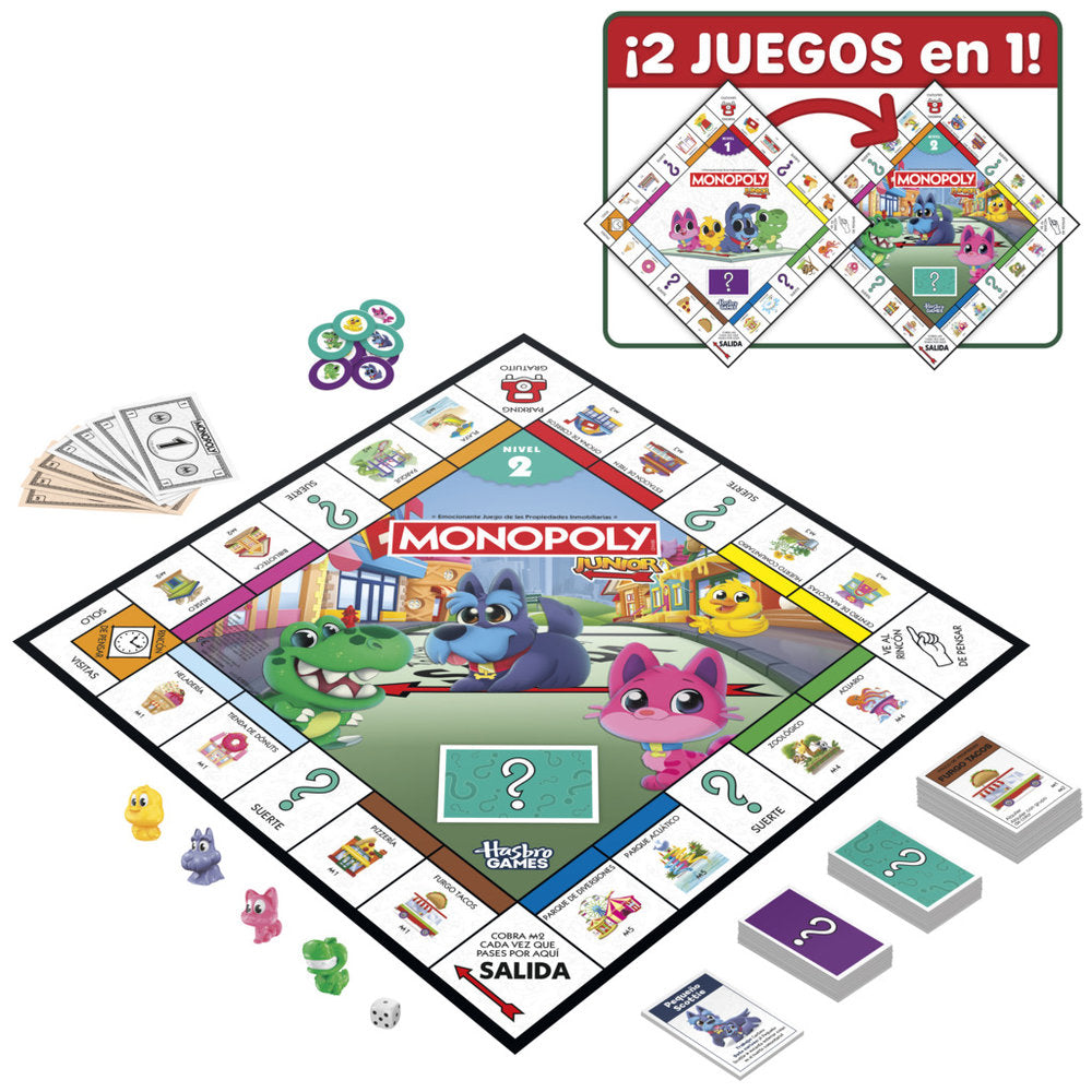 Monopoly Junior 2 juegos en 1 - Hasbro Gaming