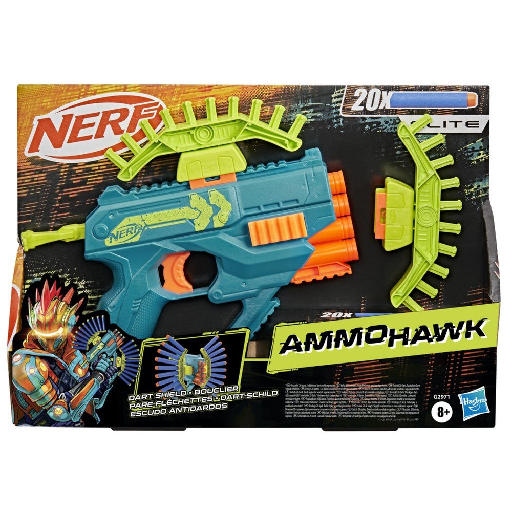 Nerf Rebel Ops Ammohawk - Lanzador con escudos