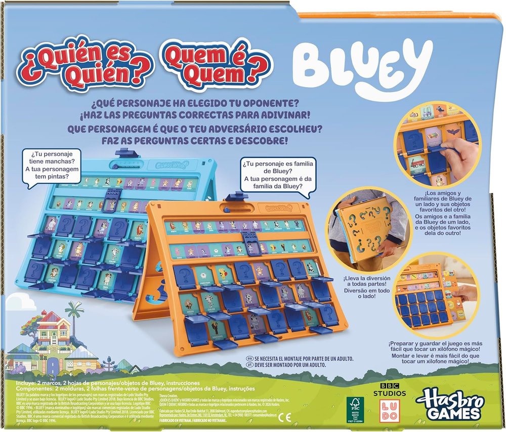 Juego ¿Quién es quién? Bluey de Hasbro Gaming