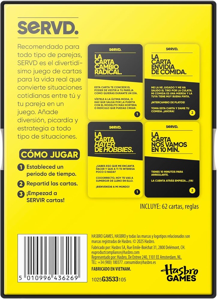 Juego Servd Parejas - Hasbro Gaming