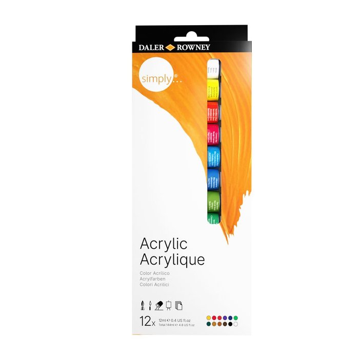 Estuche 12 Tubos 12ML Colores Acrilicos Imagen principal del producto