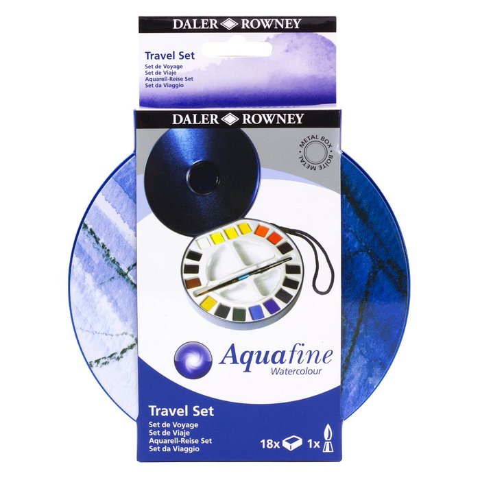SET ACUARELA MINI AQUAFINE 18 COLORES CAJA METALICA VIAJE | 1 UNIDADES | (DALER ROWNEY) Imagen principal del producto