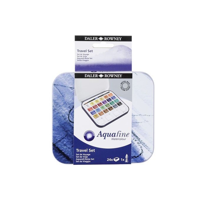SET ACUARELA MINI AQUAFINE 24 COLORES CAJA METALICA VIAJE | 1 UNIDADES | (DALER ROWNEY) Imagen principal del producto