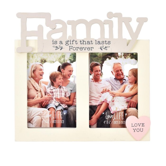 MARCO FOTOS DOBLE LOVE LIFE DE 10X15 FAMILIA | 1 UNIDADES | (WIDDOP)