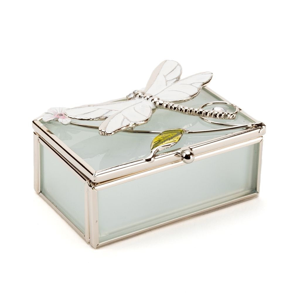 Joyero rectangular con libélula de vidrio Sophia Classic Widdop Imagen principal del producto