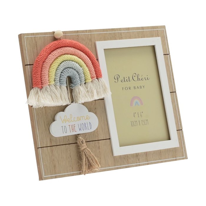 MARCO DE FOTOS PETIT CHERI CON MACRAME RAINBOW 10X15 | 1 UNIDADES | (WIDDOP)