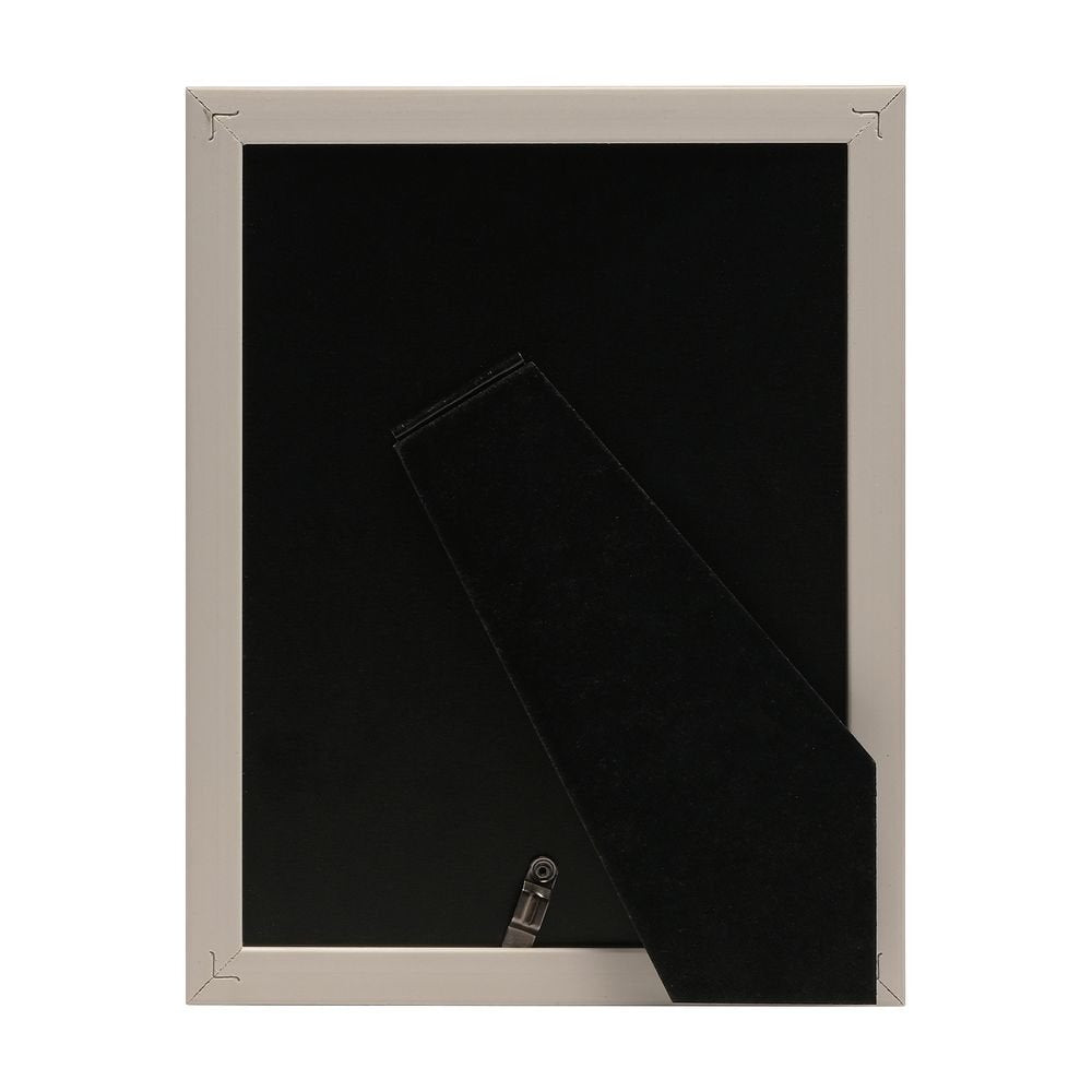 Marco de fotos madera sintética gris plateado 15x20 Widdop