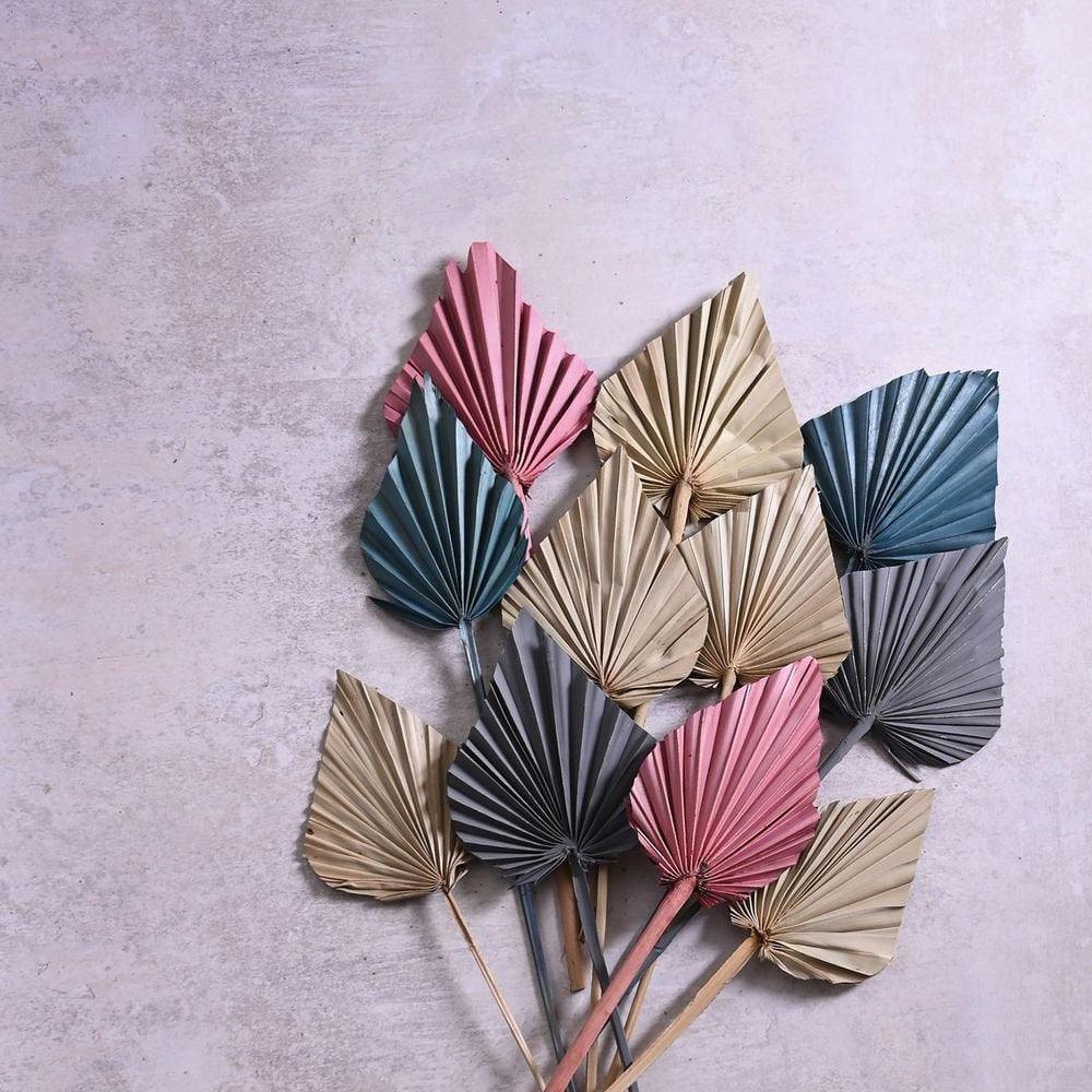 Ramo Flores Palma Rosa 45 cm - Pack 8 unidades