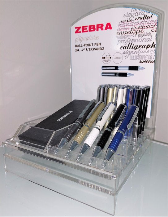 Expositor 20 Bolígrafos Zebra SL-F1 0,7 Colores Metalizados