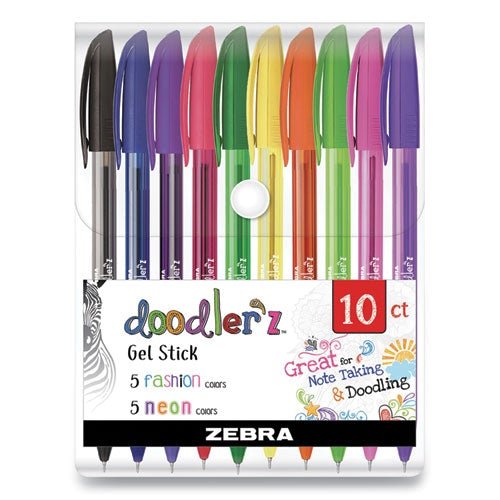 BOLIGRAFO ZEBRA DOODLER'Z NEON&FASHION 10 COLORES SURTIDOS | 1 UNIDADES | (ZEBRA PEN) Imagen principal del producto