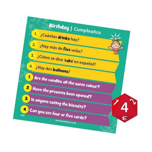 BrainBox Lets Learn English, juego de mesa